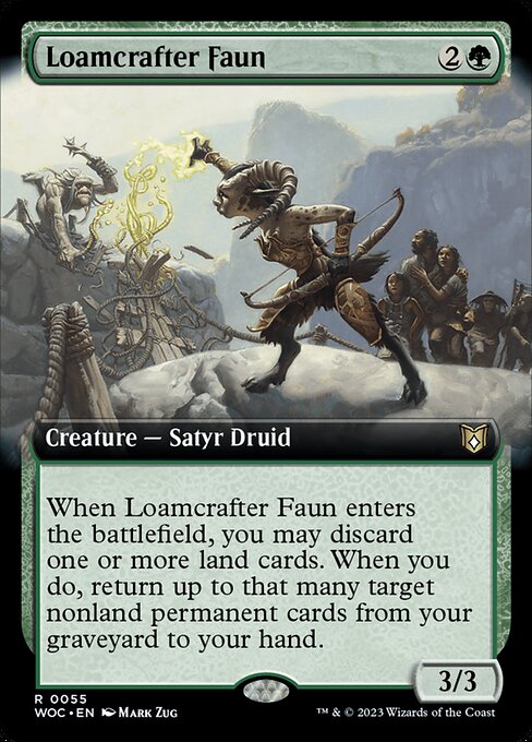 Loamcrafter Faun (55) [Wilds of Eldraine Commander] [Extended Art]
