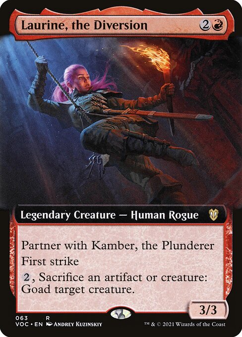 Laurine, the Diversion (63) [Crimson Vow Commander] [Extended Art]