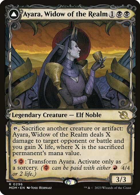 Ayara, Widow of the Realm // Ayara, Furnace Queen (296) [March of the Machine] [Showcase]