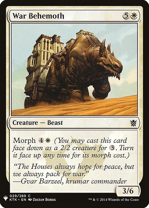 War Behemoth (KTK-29) [The List]