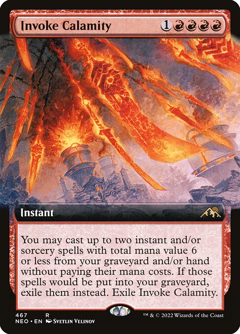 Invoke Calamity (467) [Kamigawa: Neon Dynasty] [Extended Art]