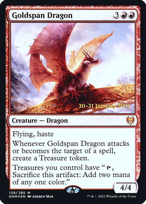 Goldspan Dragon (139s) [Kaldheim Promos]