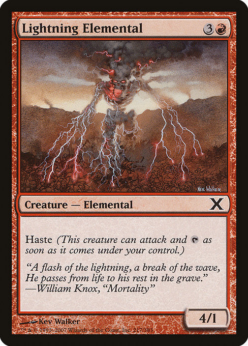 Lightning Elemental (217) [Tenth Edition]