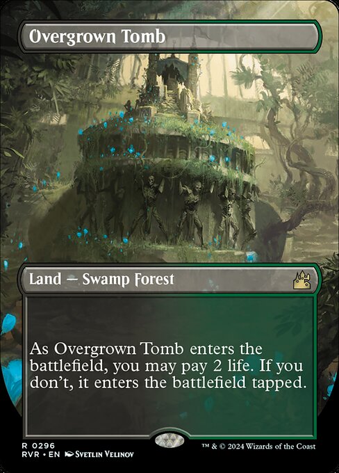 Overgrown Tomb (296) [Ravnica Remastered] [Borderless]