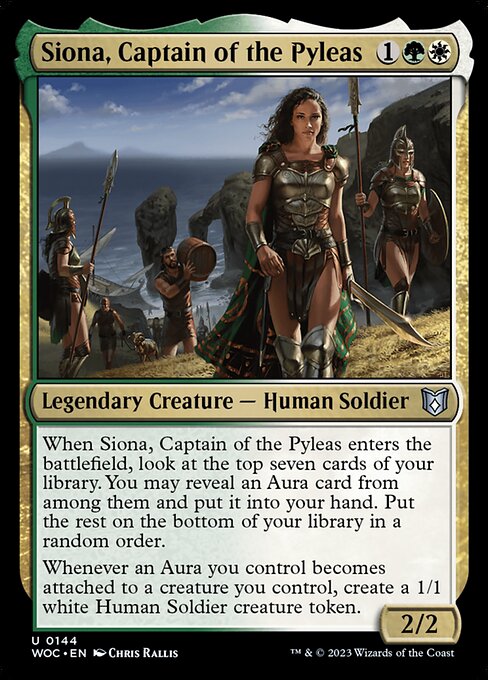 Siona, Captain of the Pyleas (144) [Wilds of Eldraine Commander]