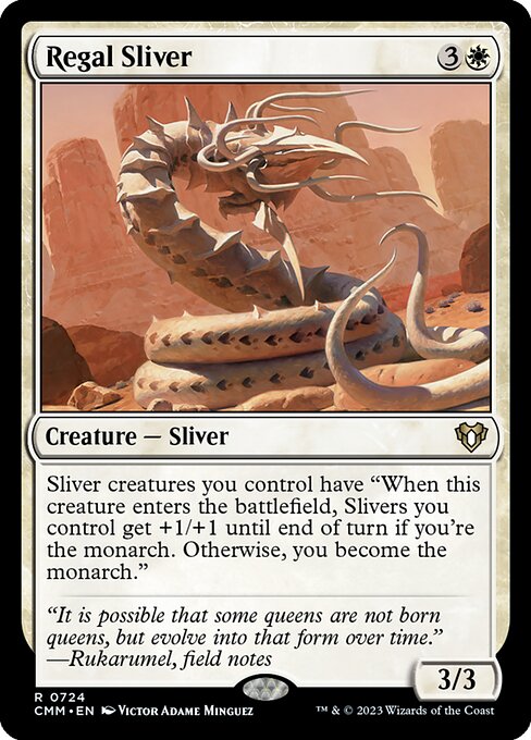 Regal Sliver (724) [Commander Masters]