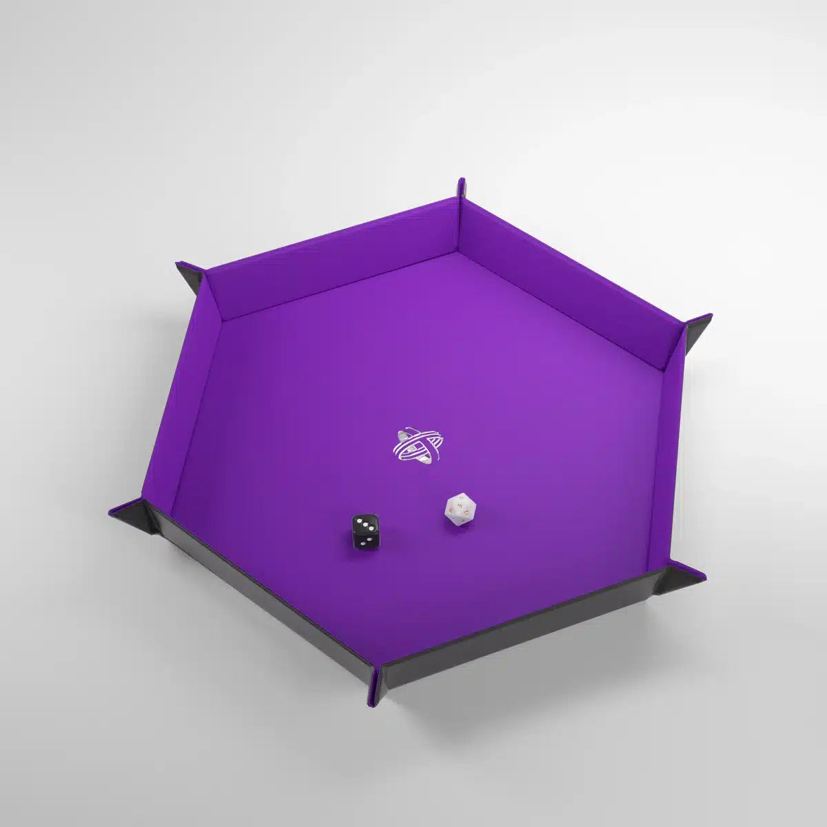 GameGenic Purple/Black Magnetic Hexagonal Dice Tray image 0