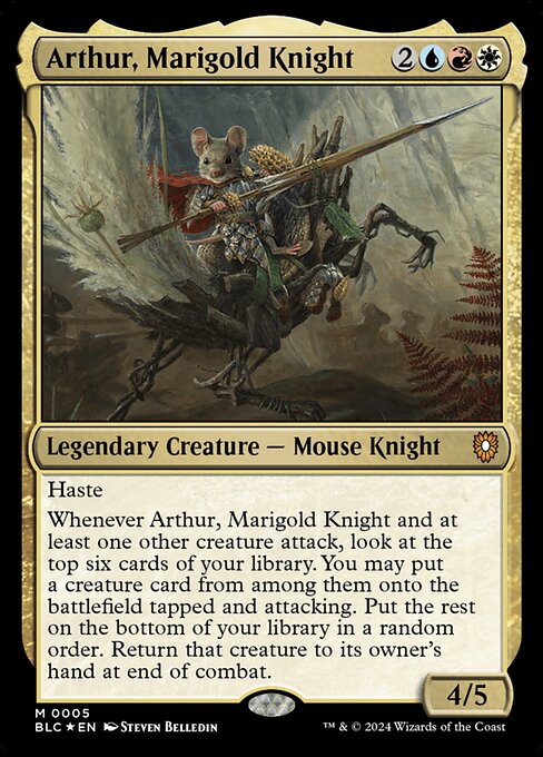 Arthur, Marigold Knight (5) [Bloomburrow Commander]