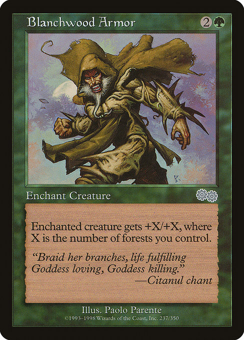 Blanchwood Armor (237) [Urza's Saga]