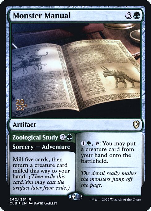Monster Manual // Zoological Study (242s) [Battle for Baldur's Gate Promos]