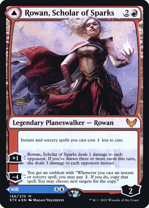 Rowan, Scholar of Sparks // Will, Scholar of Frost (156s) [Strixhaven: School of Mages Promos]