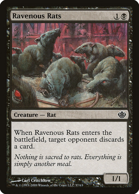 Ravenous Rats (37) [Duel Decks: Garruk vs. Liliana]