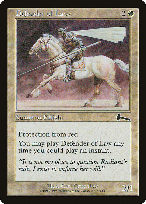 Defender of Law (5) [Urza's Legacy]