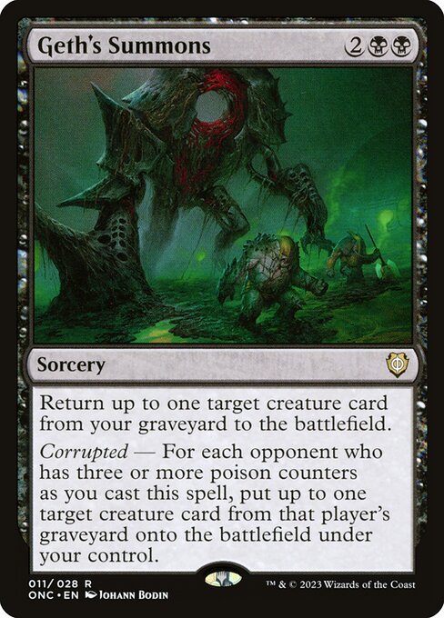 Geth's Summons (11) [Phyrexia: All Will Be One Commander]