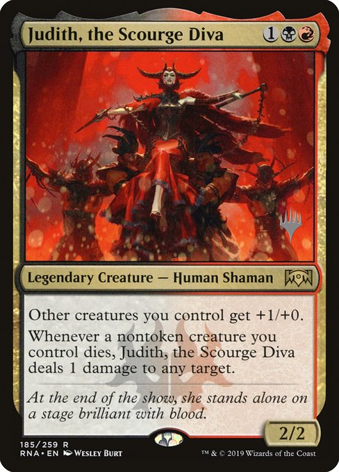 Judith, the Scourge Diva (185p) [Ravnica Allegiance Promos]