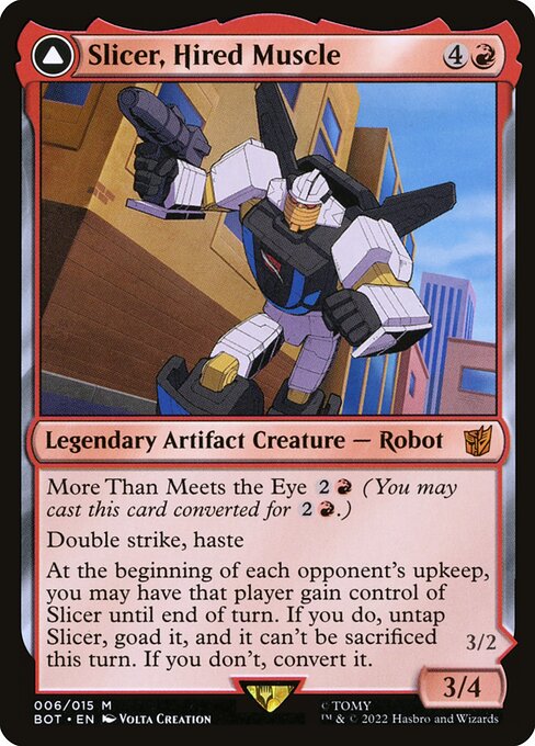 Slicer, Hired Muscle // Slicer, High-Speed Antagonist (6) [Transformers]
