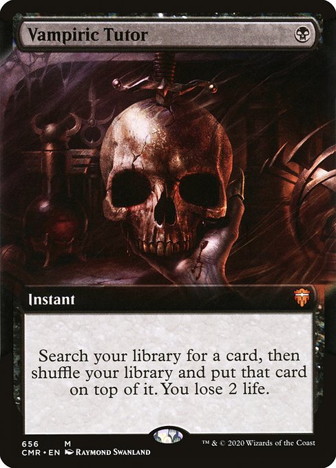 Vampiric Tutor (656) [Commander Legends] [Extended Art]