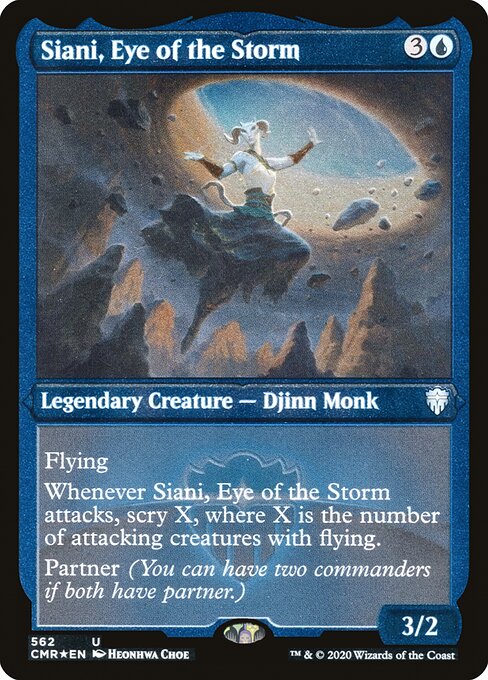Siani, Eye of the Storm (562) [Commander Legends] [Etched]