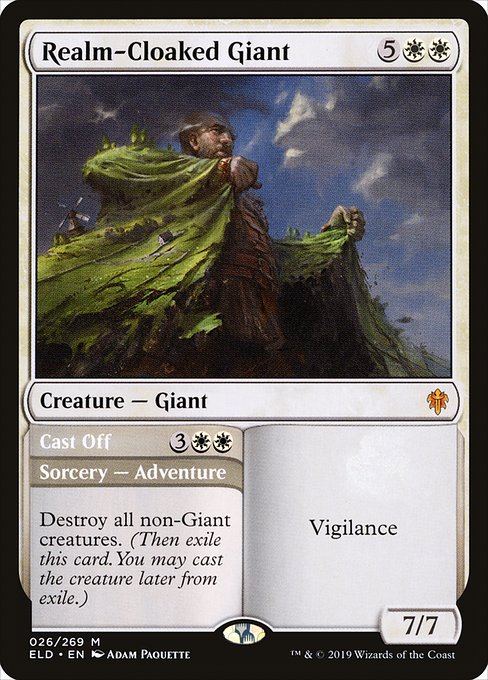 Realm-Cloaked Giant // Cast Off (26) [Throne of Eldraine]