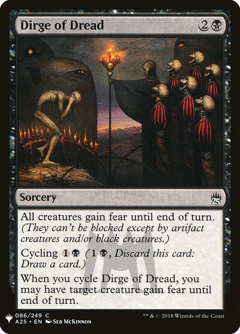 Dirge of Dread (A25-86) [The List]