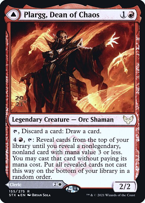 Plargg, Dean of Chaos // Augusta, Dean of Order (155s) [Strixhaven: School of Mages Promos]