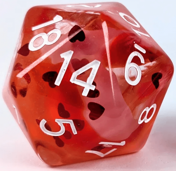 Roll 4 Initiative Lovestruck XL D20 30mm image 0