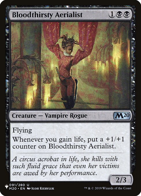 Bloodthirsty Aerialist (M20-91) [The List]
