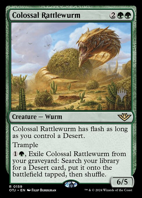 Colossal Rattlewurm (159p) [Outlaws of Thunder Junction Promos]