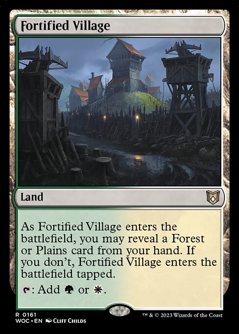Fortified Village (161) [Wilds of Eldraine Commander]