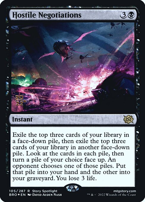 Hostile Negotiations (105s) [The Brothers' War Promos]