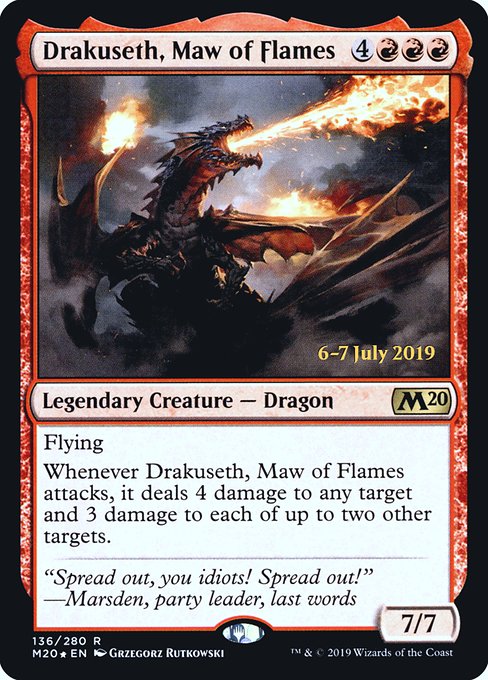 Drakuseth, Maw of Flames (136s) [Core Set 2020 Promos]