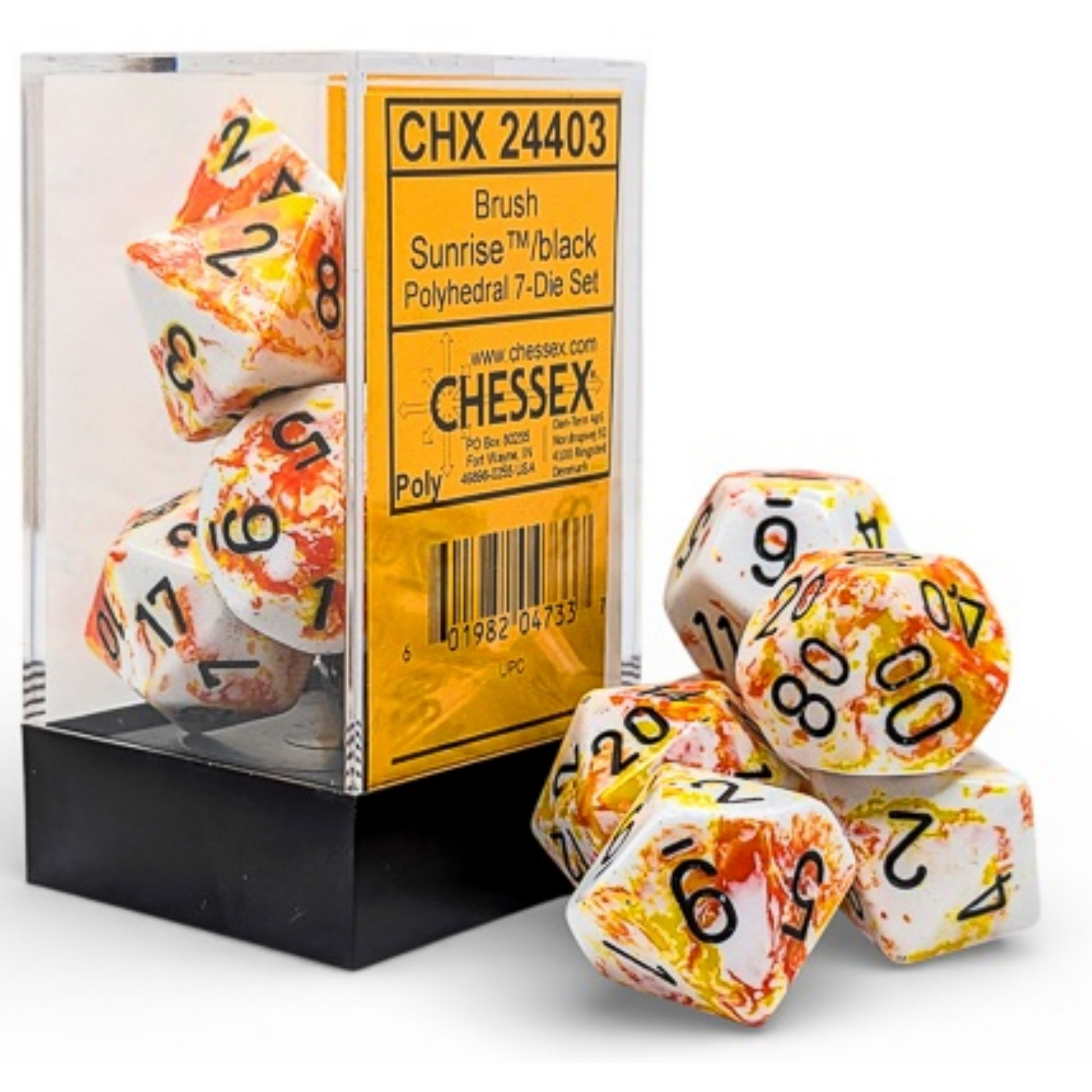 CHX24403 Brush 7-Die Set Polyhedral Sunrise/Black