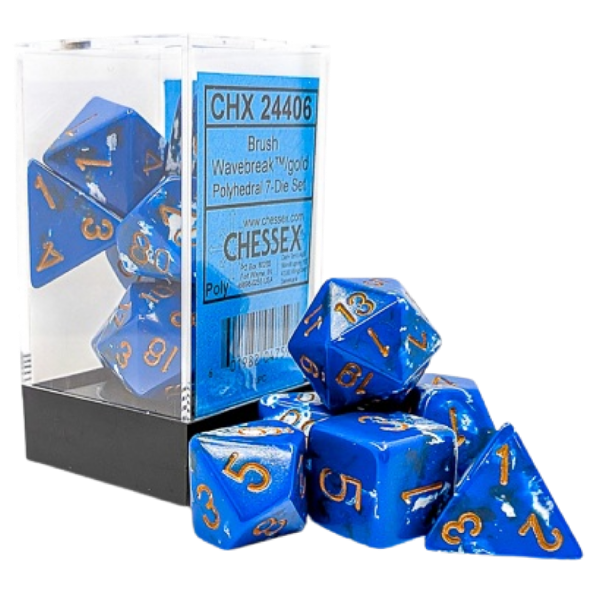 CHX24406 Brush 7-Die Set Polyhedral Wavebreak/Gold