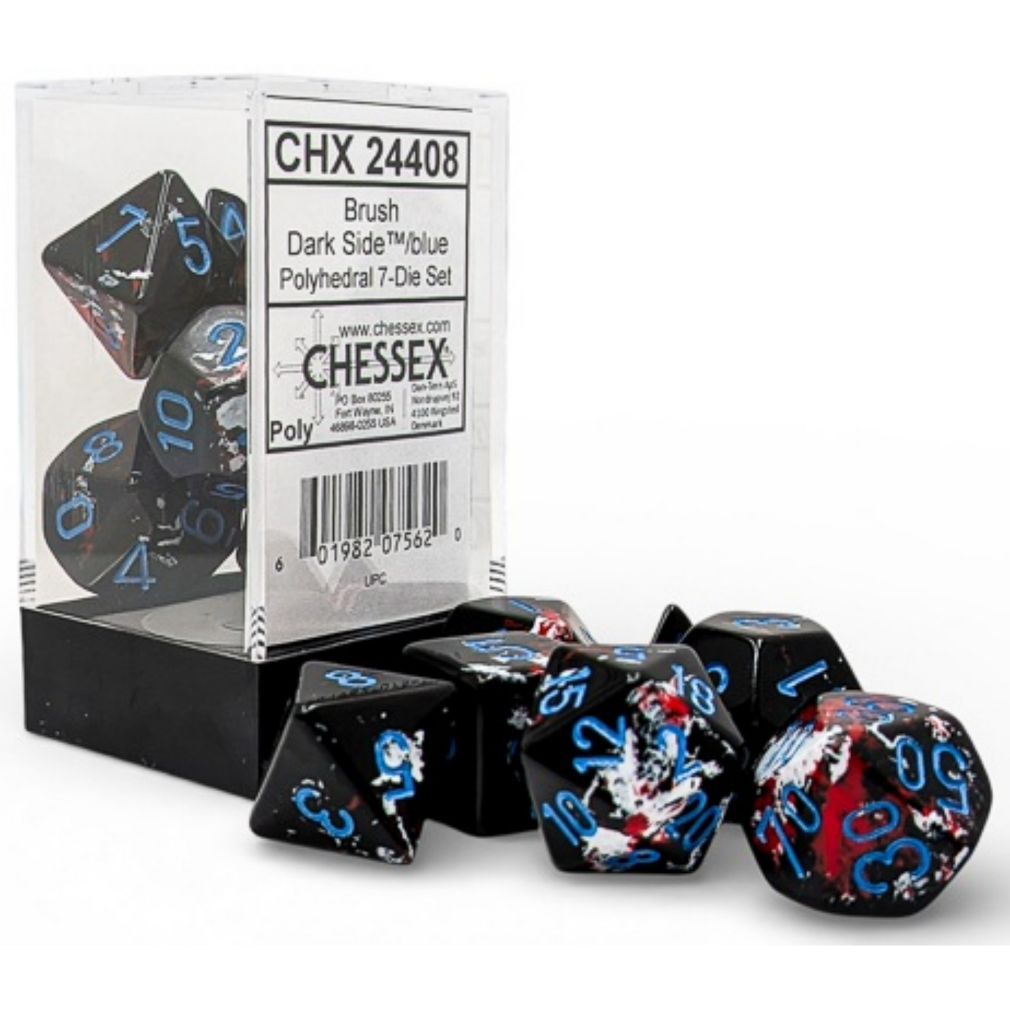 CHX24408 Brush 7-Die Set Polyhedral Dark Side/Blue