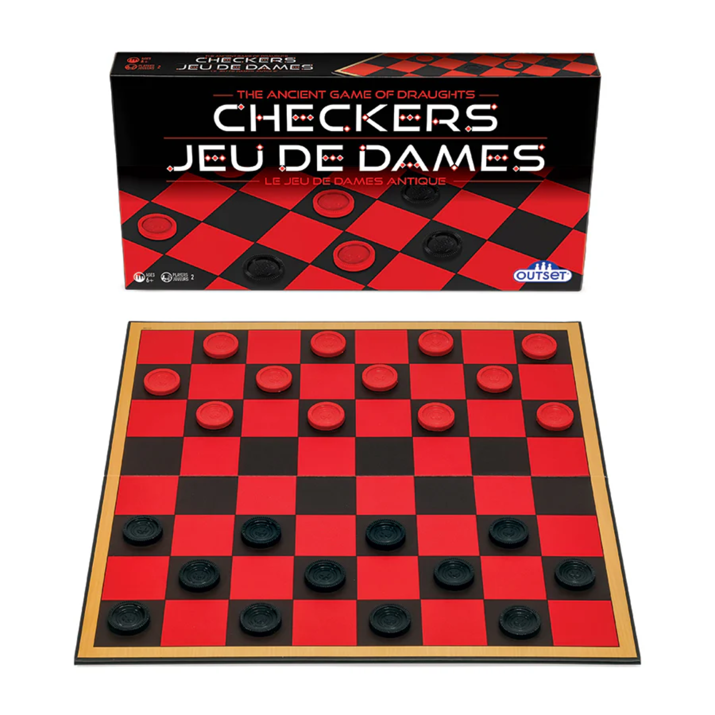 Checkers Board and pieces with box from Outset Media