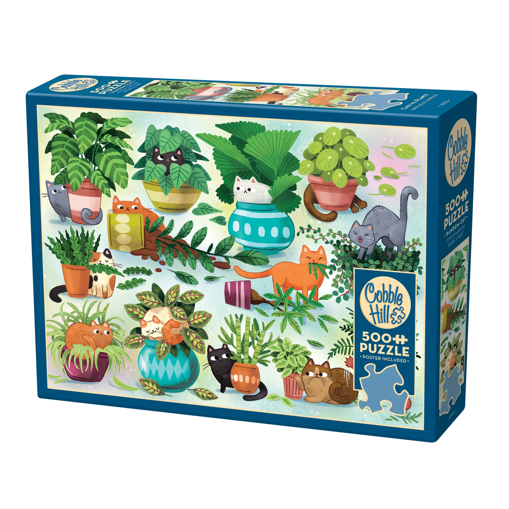 Cobble Hill: Cats Vs Plants 500 Piece Puzzle