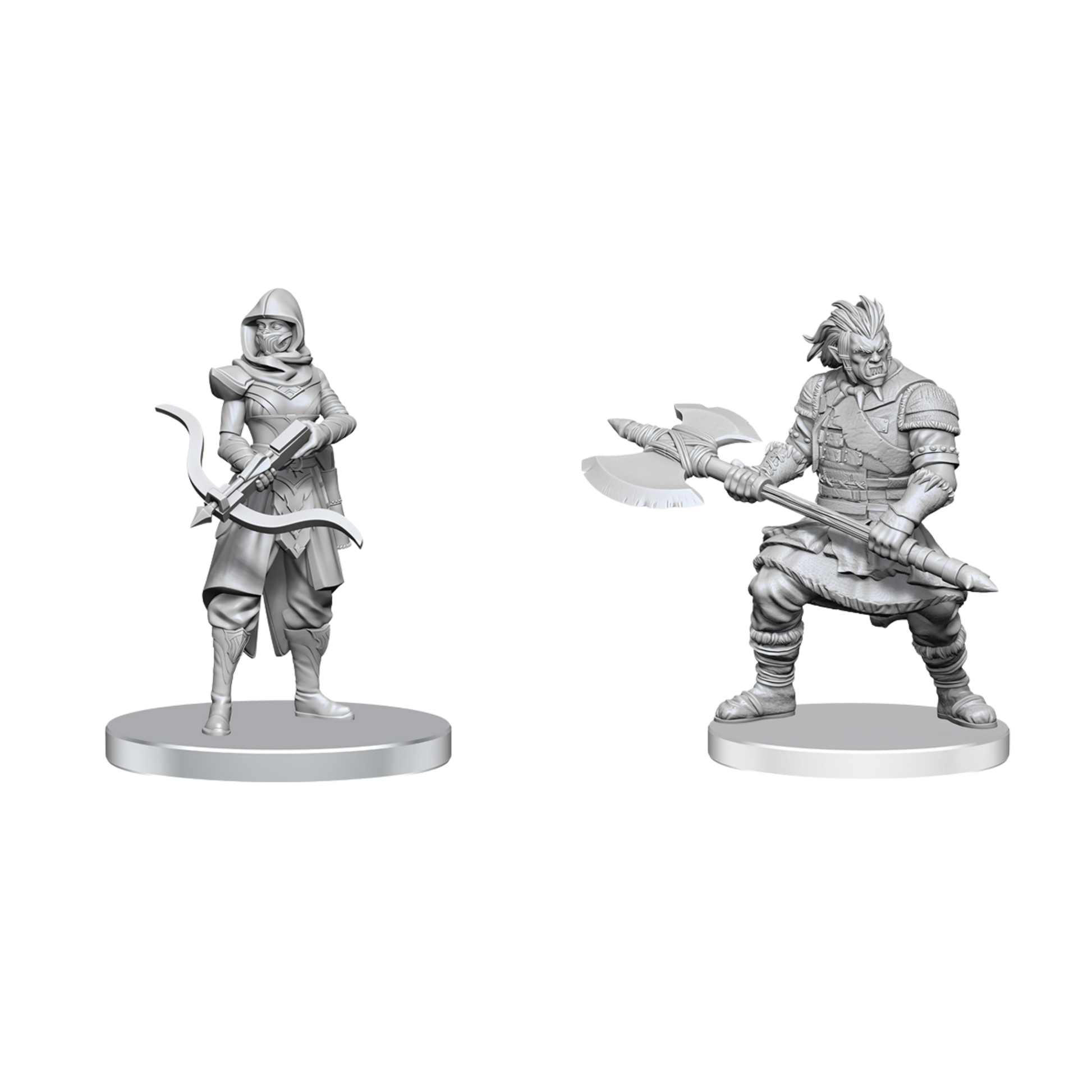 D&D Nolzur's Marvelous Miniatures Assassin & Berserker Unpainted Miniatures Wave 28