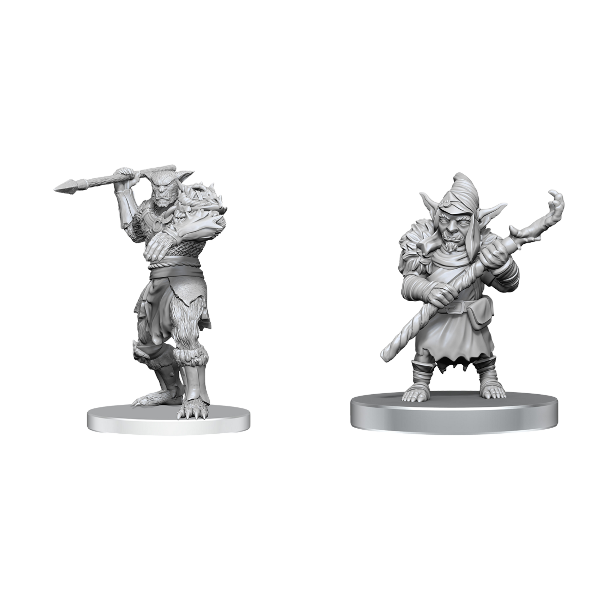 D&D Nolzur's Marvelous Miniatures Bugbear Stalker & Goblin Hexer Unpainted Miniatures Wave 28