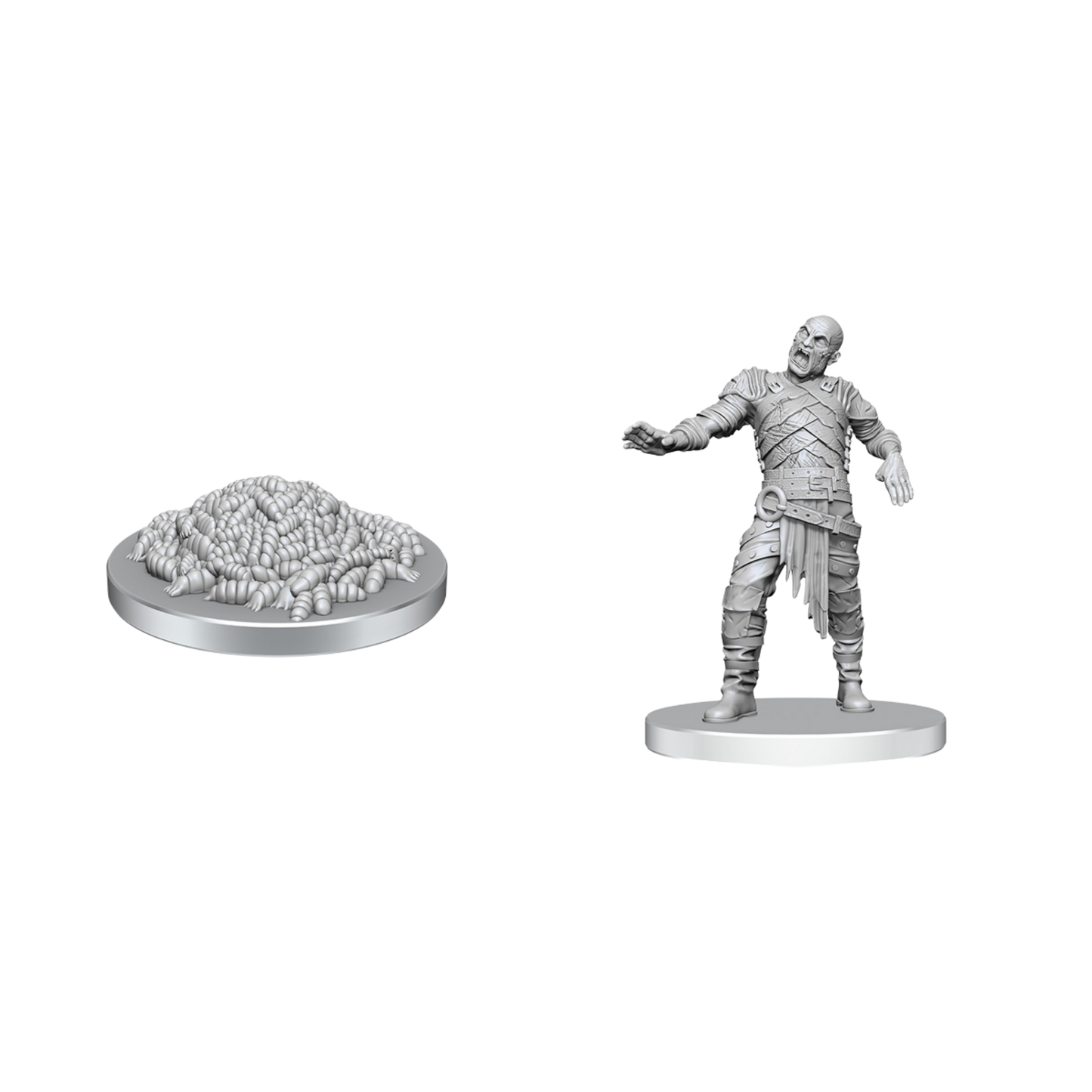 D&D Unpainted Minis: Swarm of Rot Grubs & Rot Grub Victim