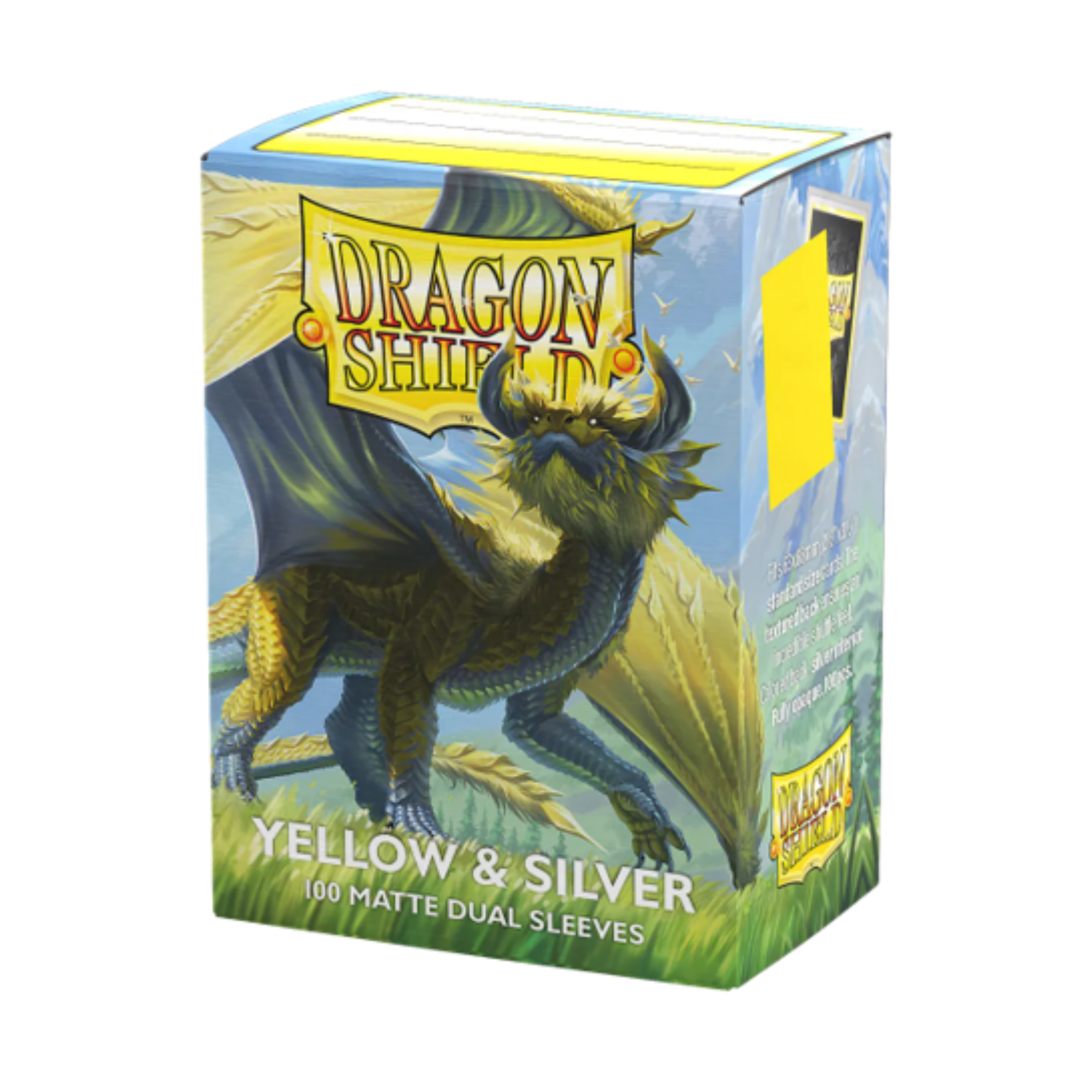 Dragon Shield Yellow and Silver Matte Dual Sleeves