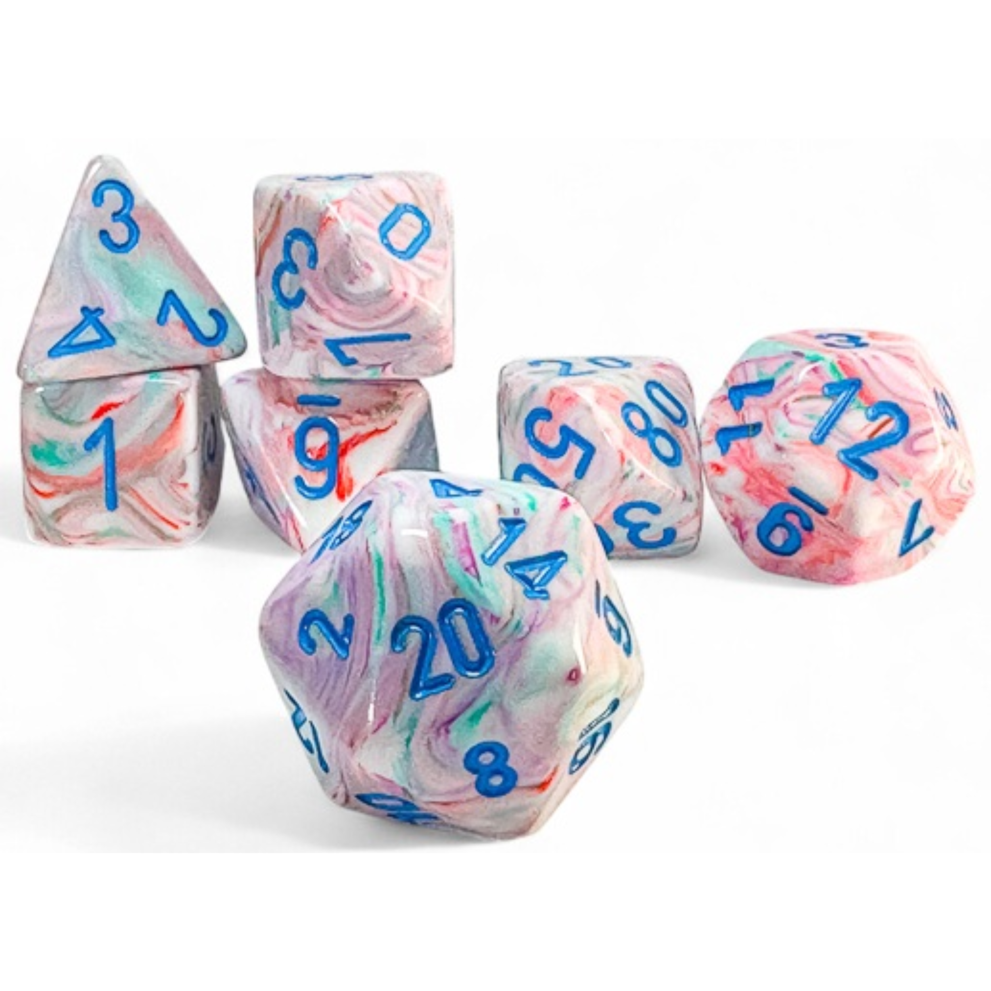 Festive 7-die Set Mega-Hedral Pop Art Blue