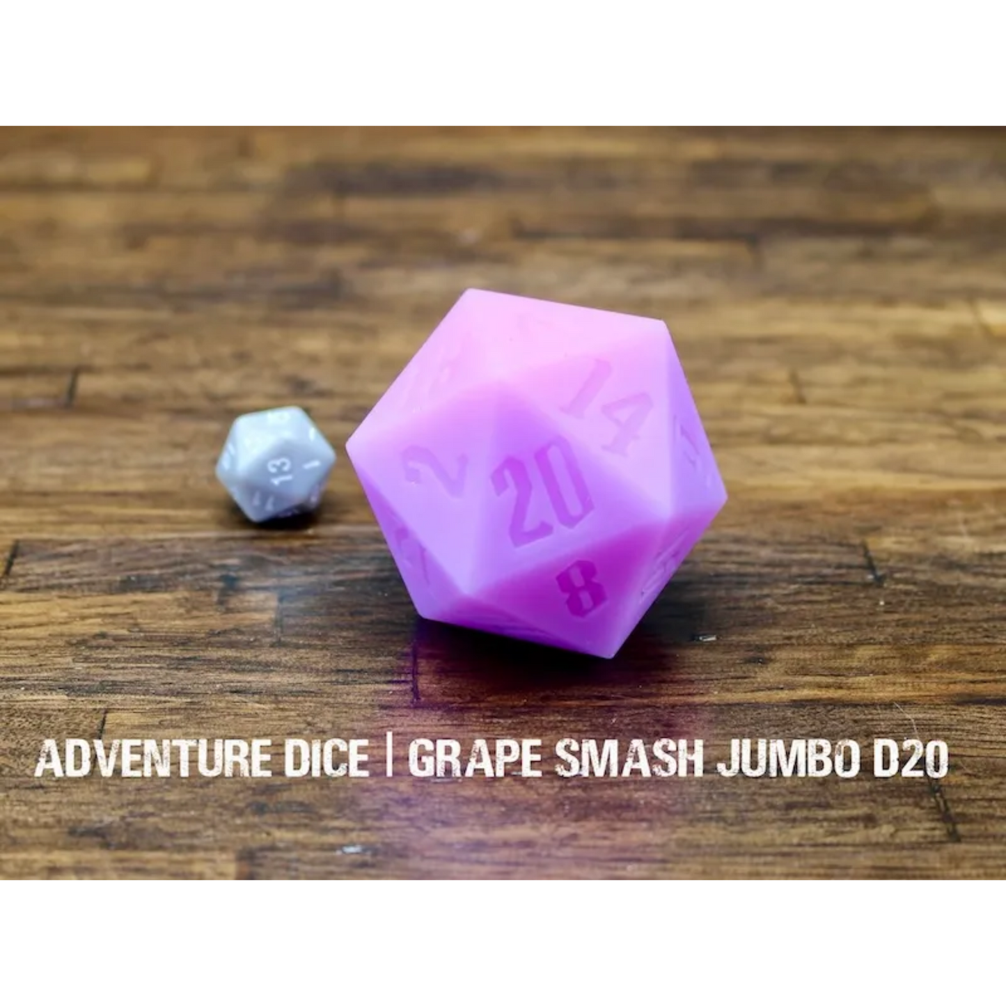 Grape Smash Jumbo Purple Silicone d20 Adventure Dice
