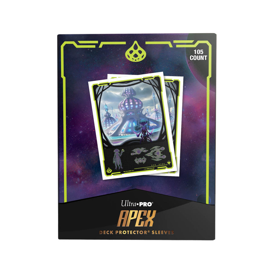 Edge of Eternities Uthros, Titanic Godcore 105ct APEX Deck Protector Sleeves for Magic: The Gathering - A Muse N Games