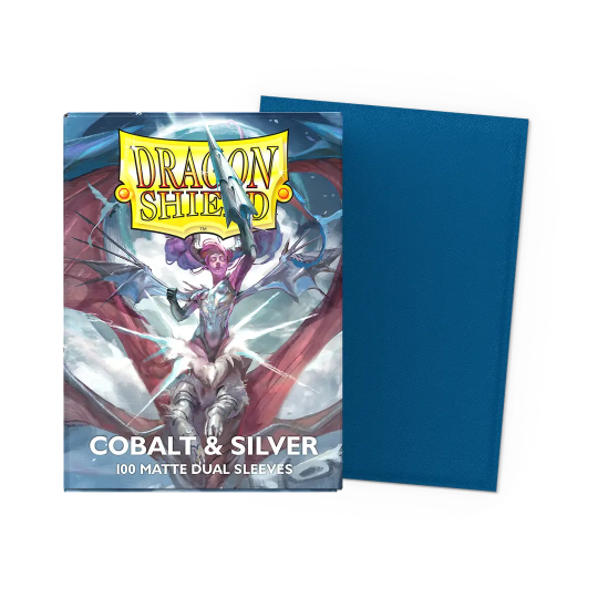 Dragon Shield Matte Dual Cobalt / Silver - A Muse N Games