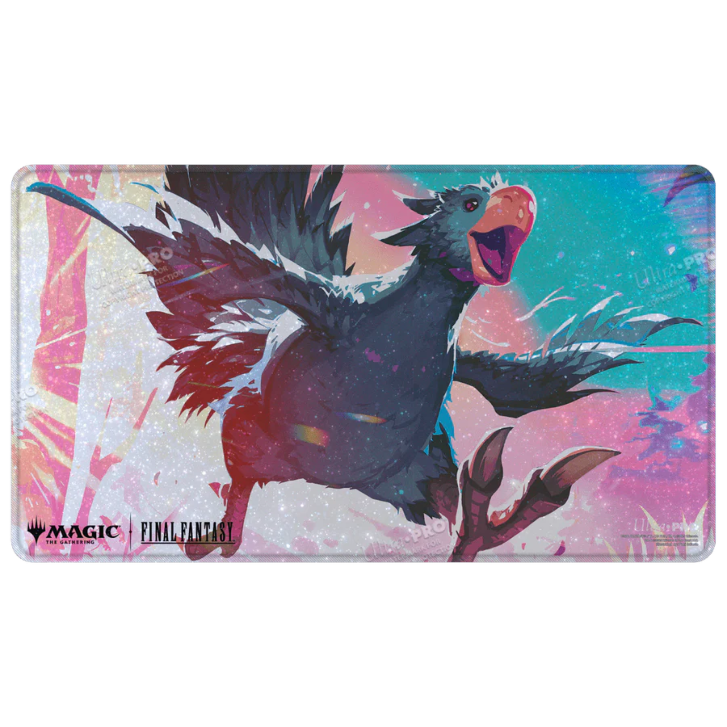 Magic: The Gathering®—FINAL FANTASY™ Traveling Chocobo (Black) HOLOFOIL® Playmat