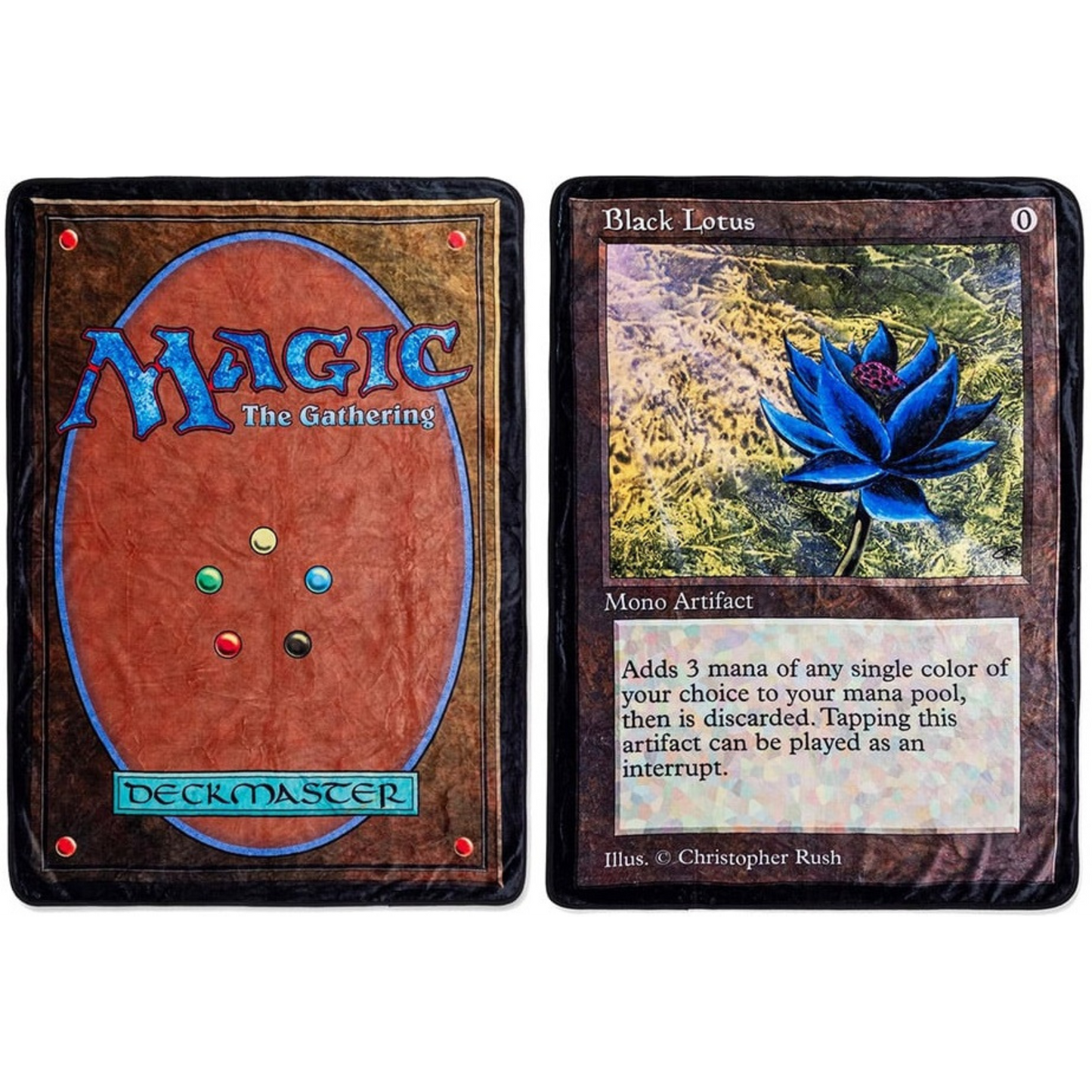 Magic the Gathering Fleece Throw Blanket Lotus Card