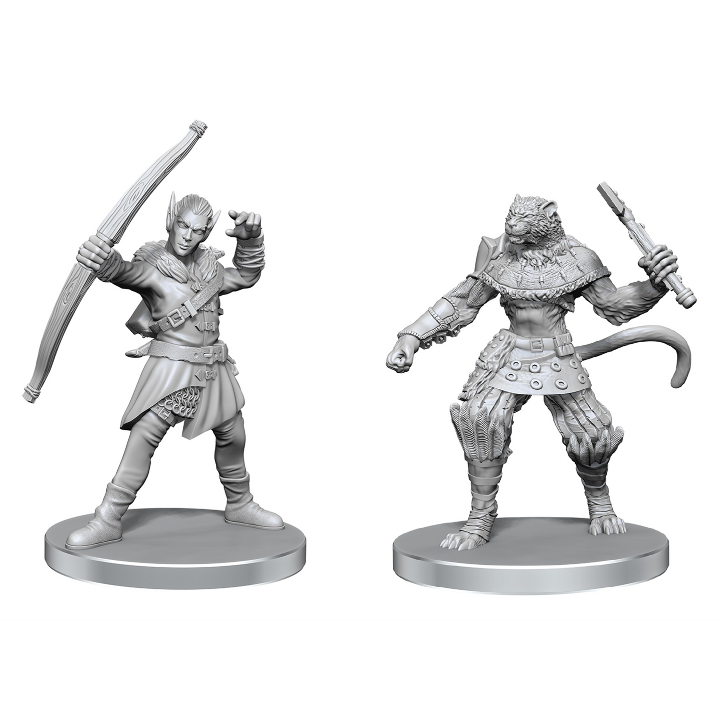 Pathfinder Battles Deep Cuts: Elf Hunter & Catfolk Bandit