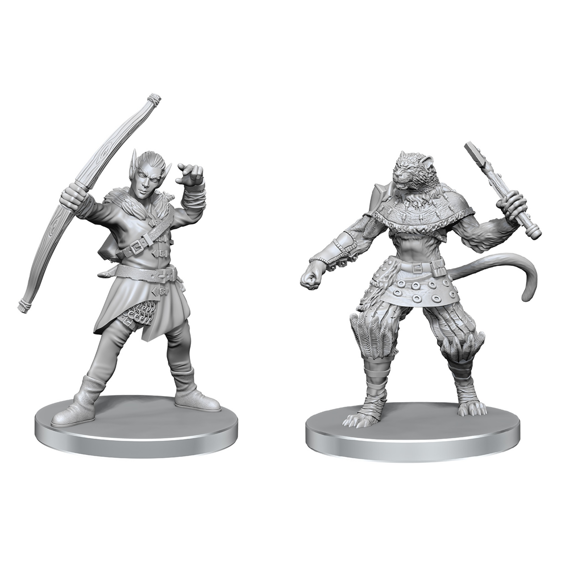 Pathfinder Battles Deep Cuts: Elf Hunter & Catfolk Bandit