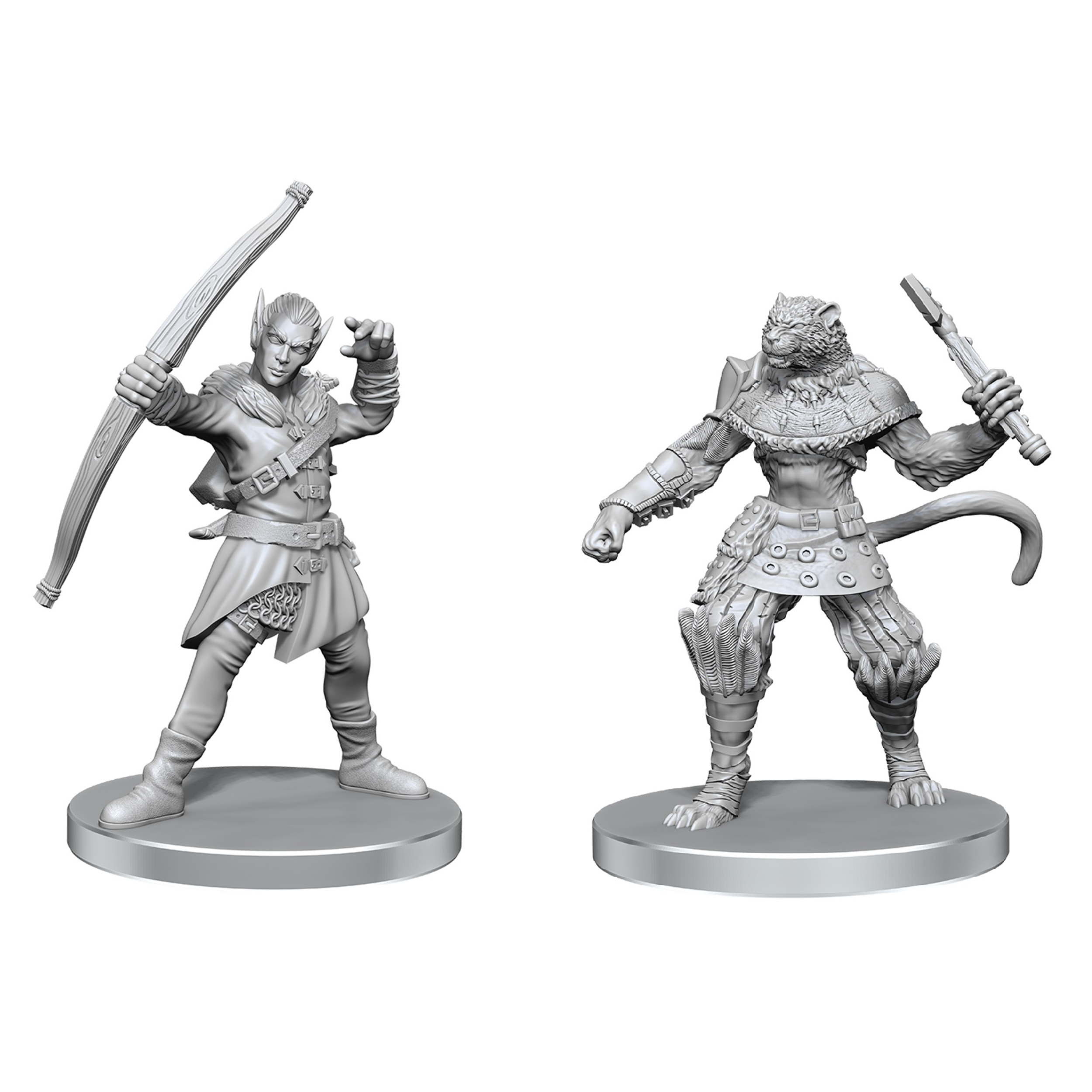 Pathfinder Battles Deep Cuts: Elf Hunter & Catfolk Bandit