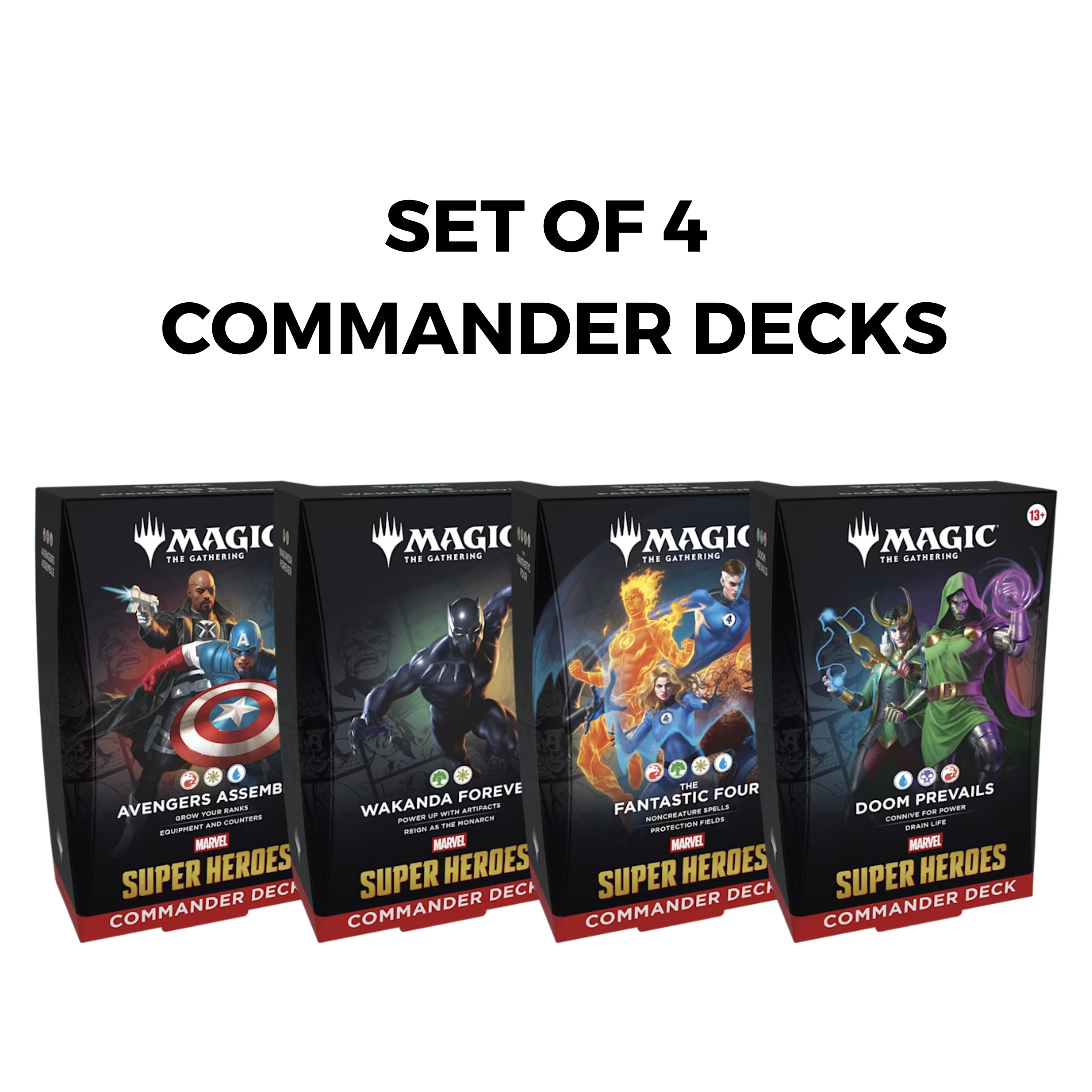 Set of 4 Commander